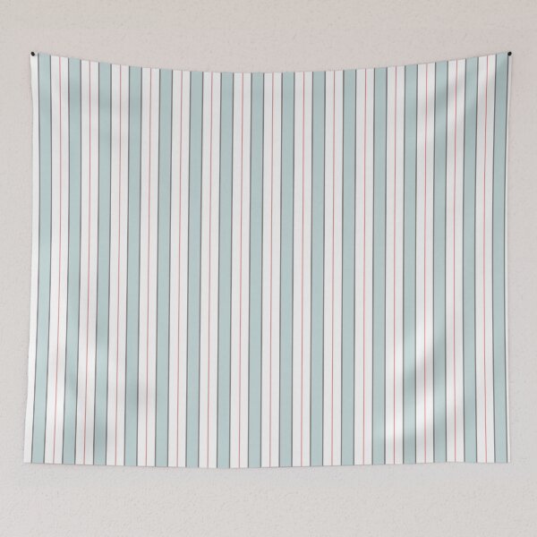 Item preview, Pattern of white and pastel blue vertical regency stripes designed and sold by colorofmagic.