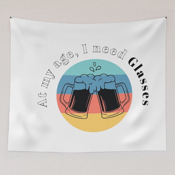 Item preview, At my age, I need glasses Circle Retro color designed and sold by freeman1314.