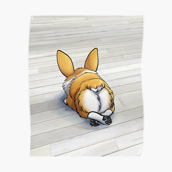 "Fluffy Butt" Corgi Poster