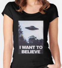 The X-Files I Want To Believe Women's Fitted Scoop T-Shirt