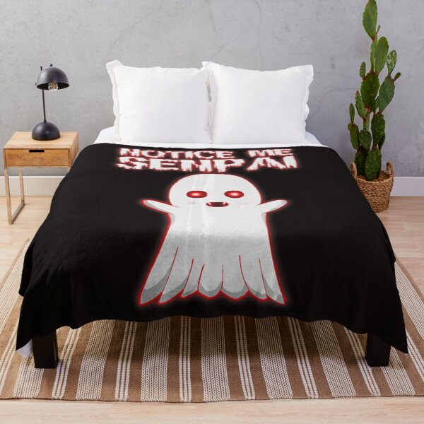 Item preview, Notice Me Senpai Funny Cute Anime Ghost Halloween Shirts Pun designed and sold by HaydenLee162397.