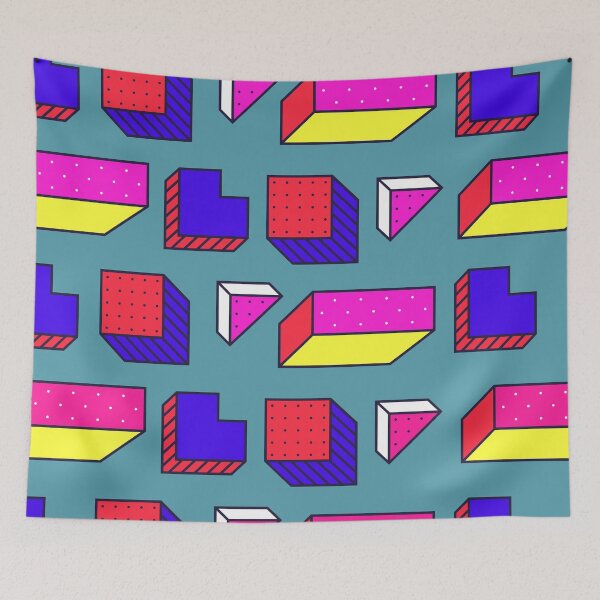 Item preview, 80s Colorful Memphis Vaporwave Pattern designed and sold by designandclouds.
