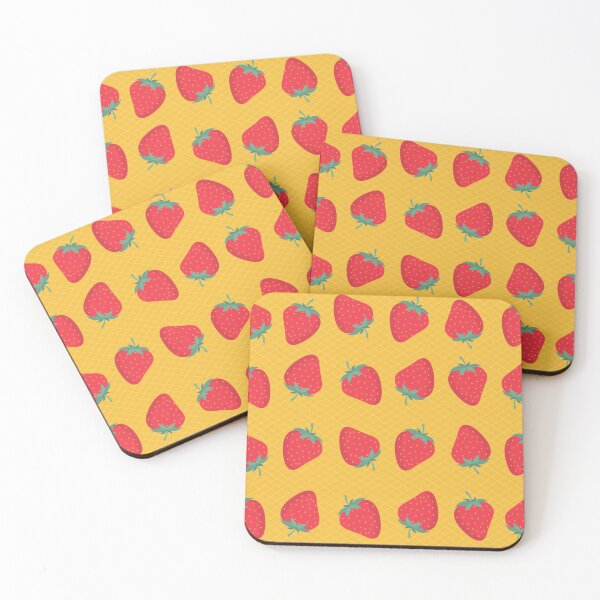 Item preview, Strawberries on Yellow designed and sold by GasconyPassion.