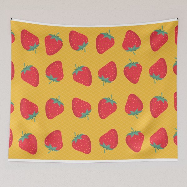 Item preview, Strawberries on Yellow designed and sold by GasconyPassion.