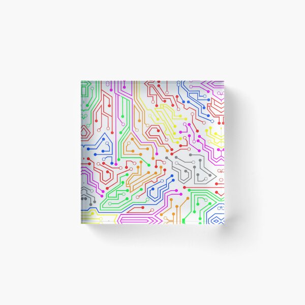 Item preview, Colorful PCB circuit trace lines designed and sold by EngineersArt.