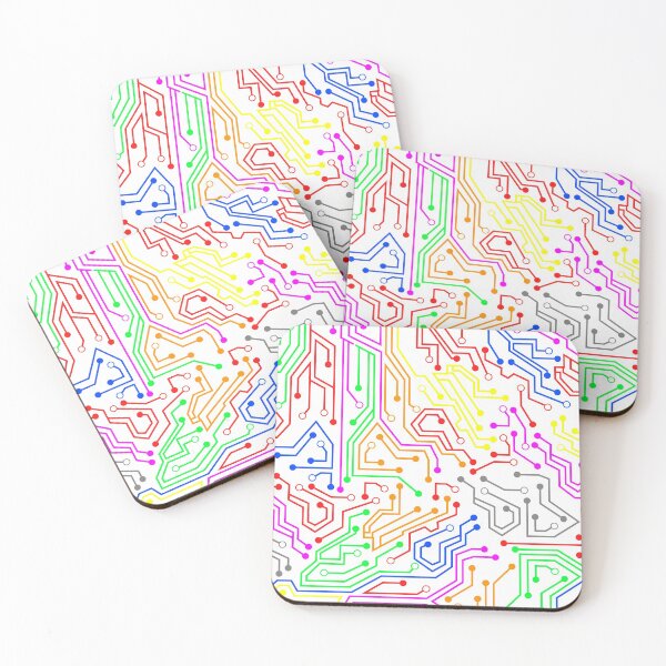 Item preview, Colorful PCB circuit trace lines designed and sold by EngineersArt.