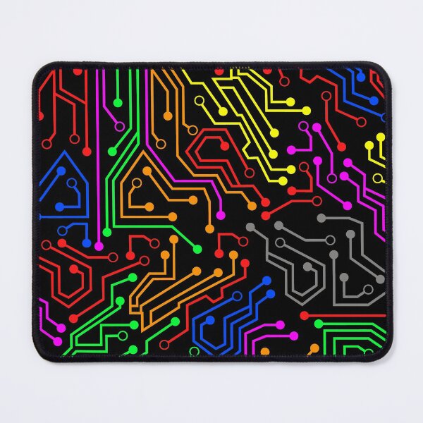 Item preview, Colorful PCB circuit trace lines designed and sold by EngineersArt.