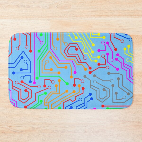 Item preview, Colorful PCB circuit trace lines designed and sold by EngineersArt.