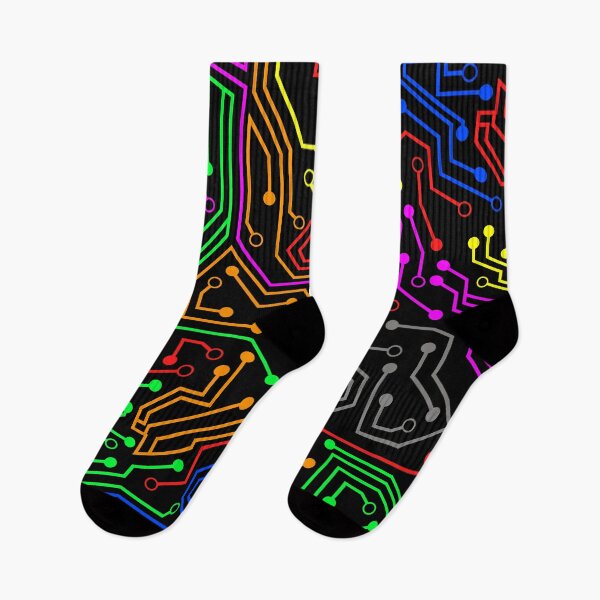 Item preview, Colorful PCB circuit trace lines designed and sold by EngineersArt.