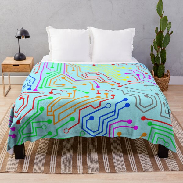 Item preview, Colorful PCB circuit trace lines designed and sold by EngineersArt.
