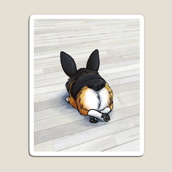 "Fluffy Butt" Corgi Magnet