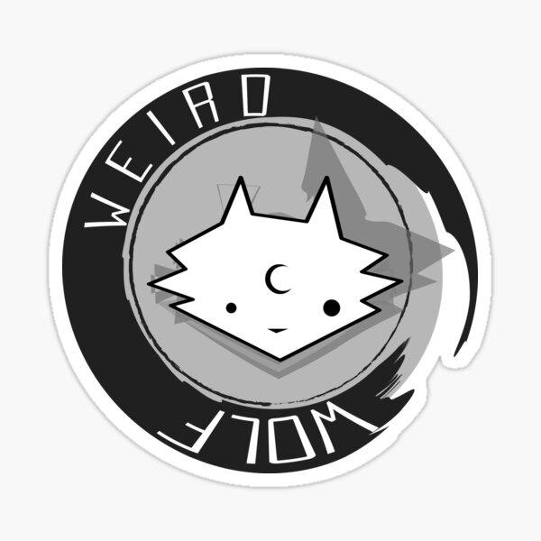 WeirdWolf Calligraphic Logo Sticker