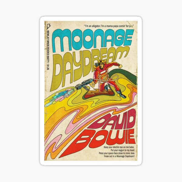 Bowie Moonage Daydream 1970s Sticker