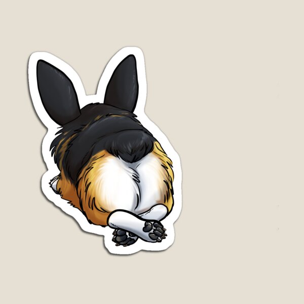 "Fluffy Butt" Corgi Magnet