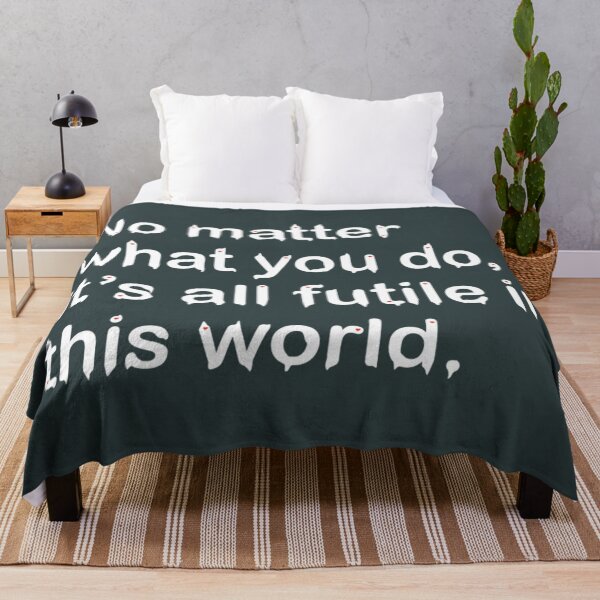 Item preview, “No matter what you do, it’s all futile in this world.” – Shuntarou Chishiya from alice in boredland designed and sold by Eckaa.