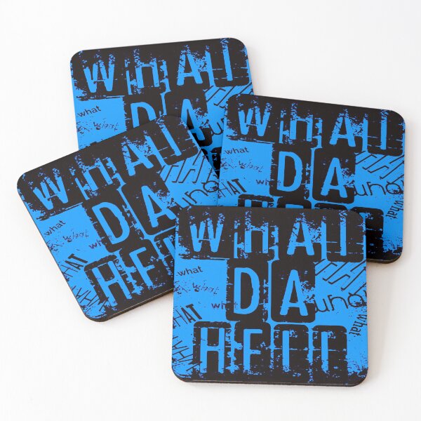 Item preview, Mental Health - Depression Confusion Cloudy Outlook Slogan - What Da Hell - Blue designed and sold by WearWolfDesigns.
