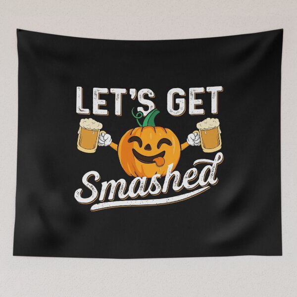 Item preview, Lets Get Smashed Halloween Pumpkin Beer Drinking Lover Funny Quote designed and sold by alenaz.