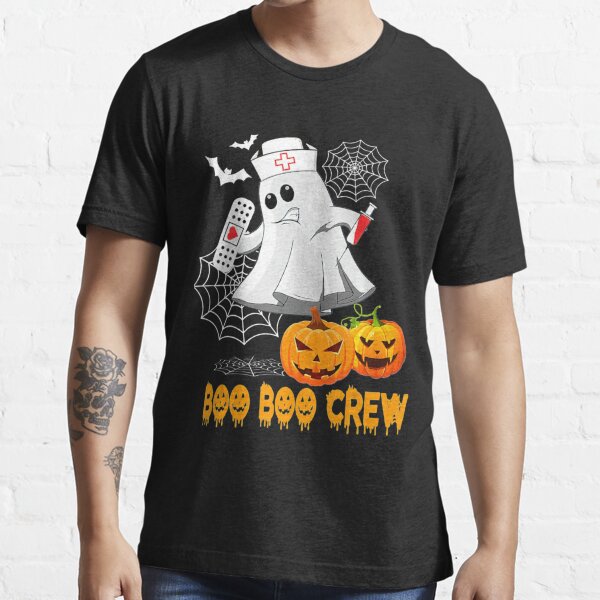Halloween Boo Pumpkin Premium Fitted Short Sleeve Crew T-Shirt