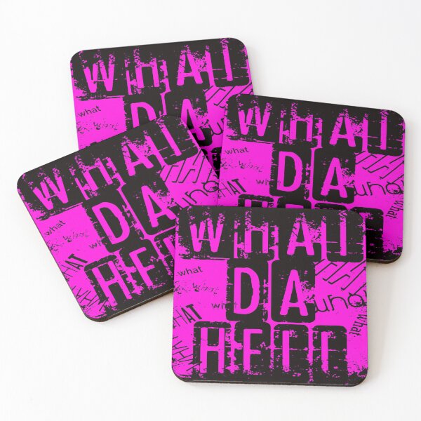 Item preview, Mental Health - Depression Confusion Cloudy Outlook Slogan - What Da Hell - Pink designed and sold by WearWolfDesigns.
