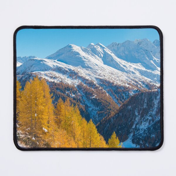 Item preview, Autumn Trees in front of Snowy Mountains in Austria designed and sold by KatjaBozarth.