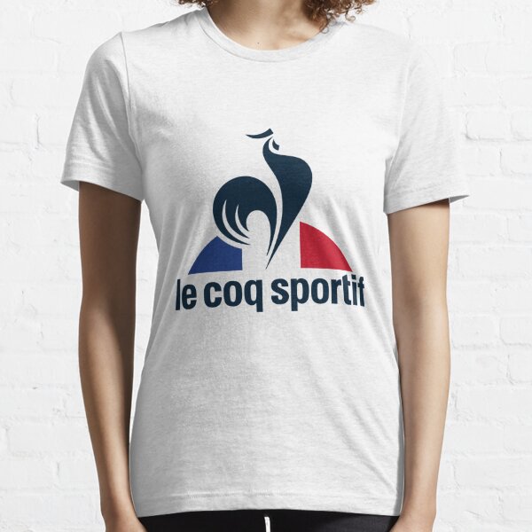 Le Coq Sportif Vinyl Football Shirt Soccer Logo Heat Print Football Vintage