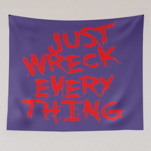 Item preview, Just Wreck Everything Bright Red Grunge Graffiti designed and sold by taiche.