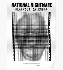 Donald Trump Four Year Blackout Calendar Poster