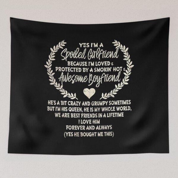 Item preview, Lucky Wife Yes I'm A Spoiled Loved Protected Girlfriend designed and sold by jennifera11.
