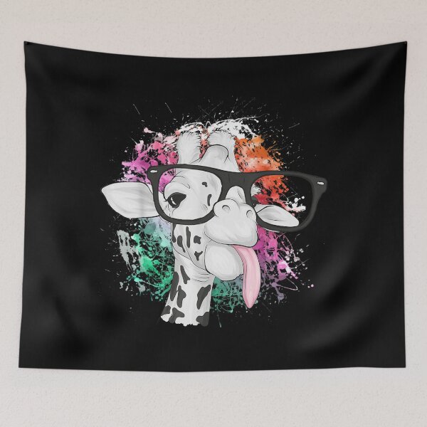 Item preview, Cool Paint Splatter Giraffe With Glasses designed and sold by jennifera11.