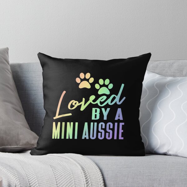 Item preview, Loved A Mini Aussie Rainbow Print Australian Shepherd Dog designed and sold by jennifera11.
