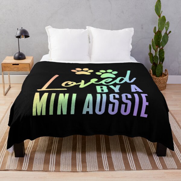 Item preview, Loved A Mini Aussie Rainbow Print Australian Shepherd Dog designed and sold by jennifera11.