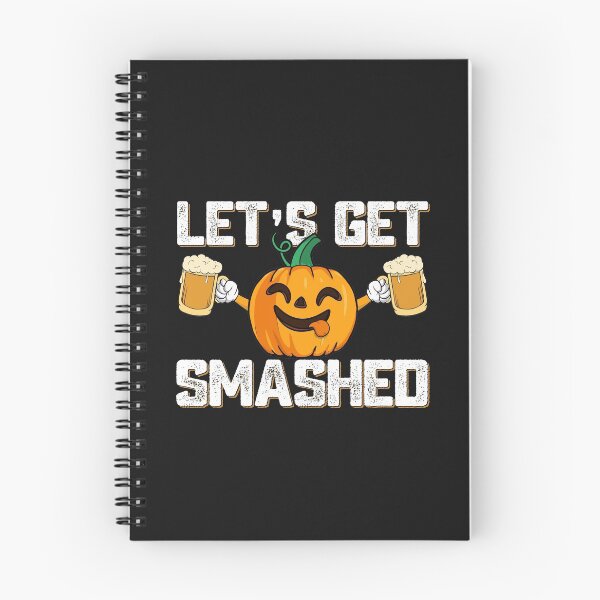 Item preview, Lets Get Smashed Halloween Drunk Pumpkin with Beer Mugs Humor Quote designed and sold by alenaz.