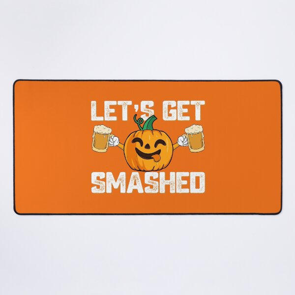 Item preview, Lets Get Smashed Halloween Drunk Pumpkin with Beer Mugs Humor Quote designed and sold by alenaz.