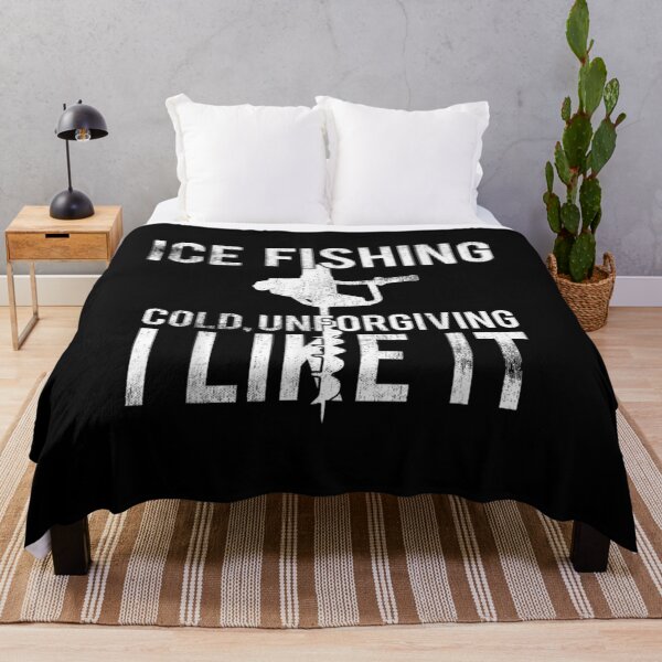 Item preview, Cool Distressed Ice Fishing Cold Unforgiving I Like It designed and sold by lindaxse.