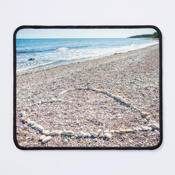 Heart on a Beach Mouse Pad