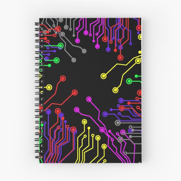 Item preview, Colorful PCB circuit trace lines art designed and sold by EngineersArt.