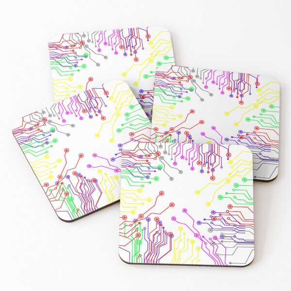 Item preview, Colorful PCB circuit trace lines art designed and sold by EngineersArt.