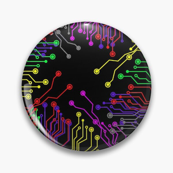 Item preview, Colorful PCB circuit trace lines art designed and sold by EngineersArt.
