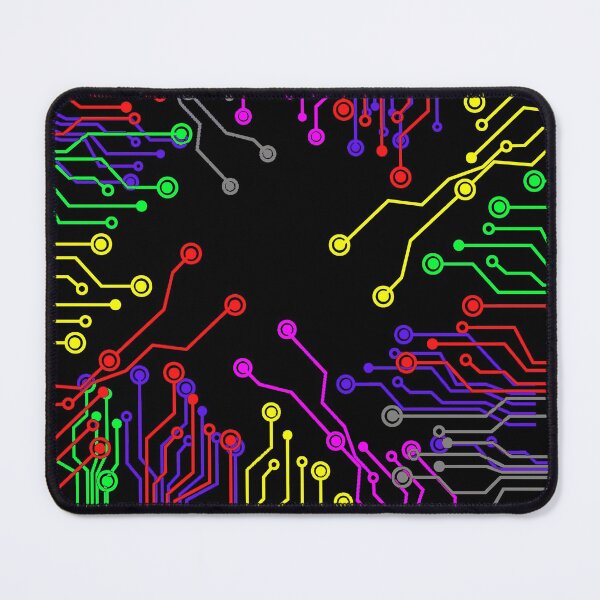 Item preview, Colorful PCB circuit trace lines art designed and sold by EngineersArt.