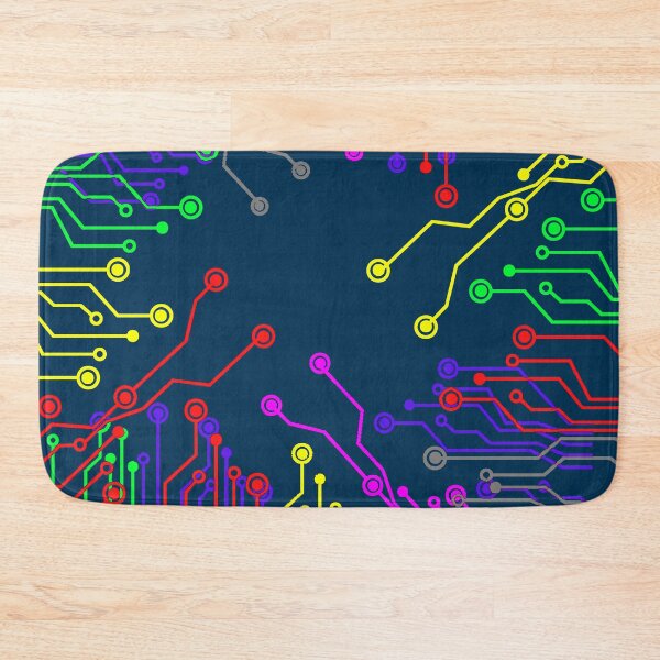 Item preview, Colorful PCB circuit trace lines art designed and sold by EngineersArt.