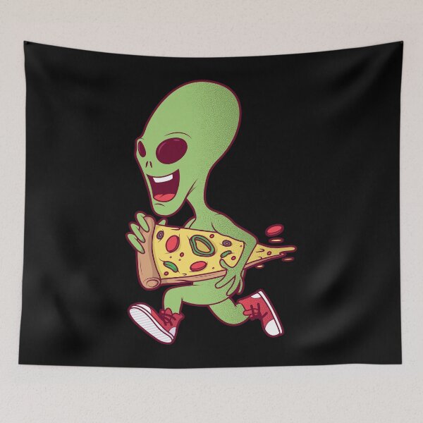 Item preview, Alien vs Pizza - Pizza Run designed and sold by PosterpartyCo.