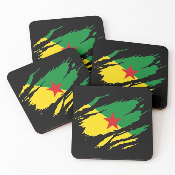 Item preview, Torn Style Guyana Flag - French Guiana designed and sold by West indian touch.