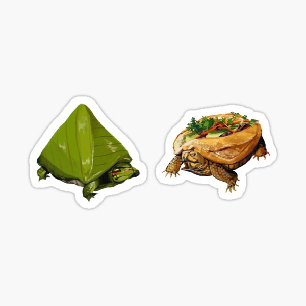 Item preview, VIETNAMESE FOOD TURTLES STICKERS designed and sold by meifang.
