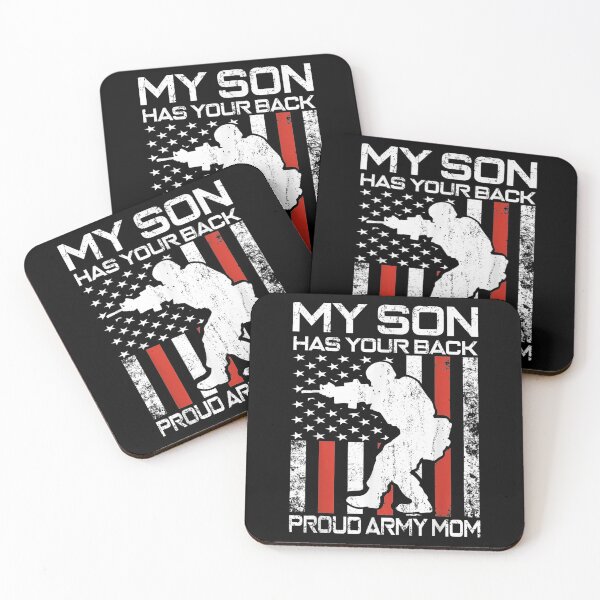 Item preview, My Son Has Your Back Proud Army Mom Distressed American Flag designed and sold by lindaxse.