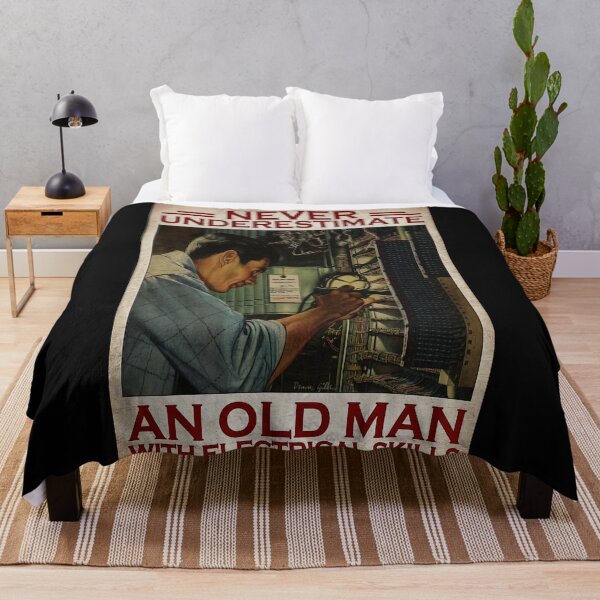 Item preview, Never Underestimate An Old Man With Electrical Skills - Men Electrical Poster Gift designed and sold by SockaArt1.
