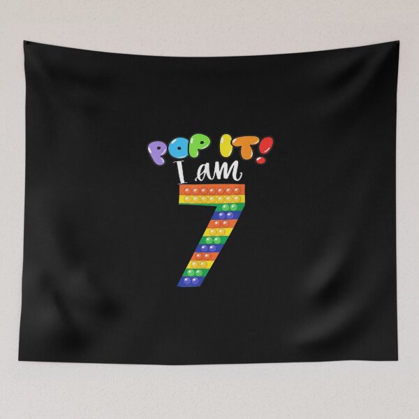 Item preview, Pop it I am 7 years old 7th Birthday Cool party Fidget designed and sold by KajaSzulc.