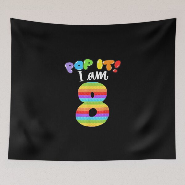 Item preview, Pop it I am 8 years old 8th Birthday Cool party Fidget designed and sold by KajaSzulc.