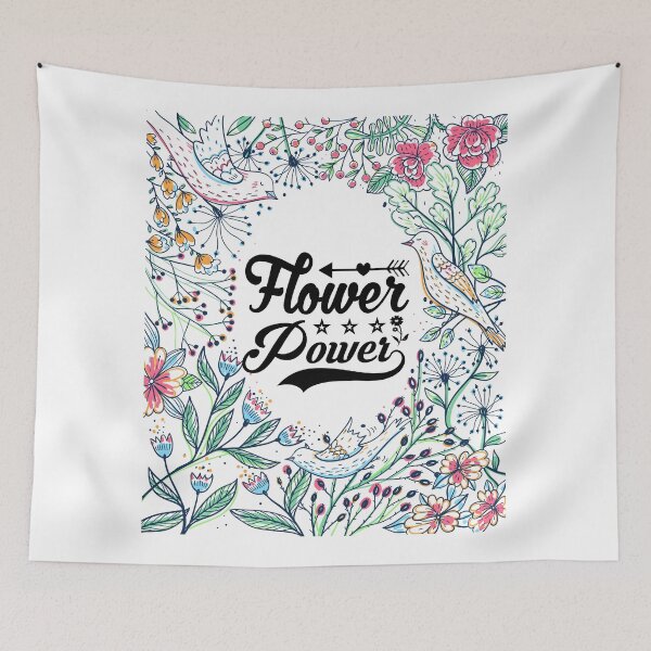 Item preview, Quote "Flower power" - Inspirational quotes designed and sold by AdvanceDesign.