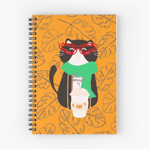 Item preview, Autumn Pumpkin Spice Coffee Black Cat designed and sold by mikefer.