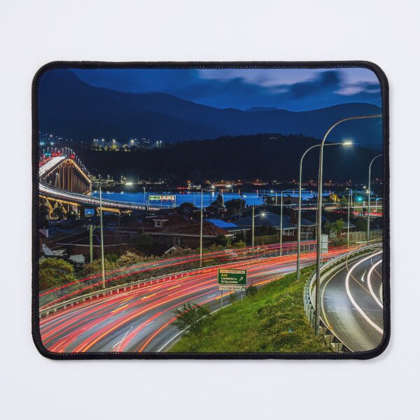 Item preview, Twilight traffic over Derwent Bridge in Hobart Tasmania designed and sold by KeithMcInnes.